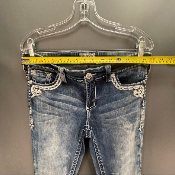 AFFLICTION bedazzled acid wash bootcut jeans - Picture 12 of 13